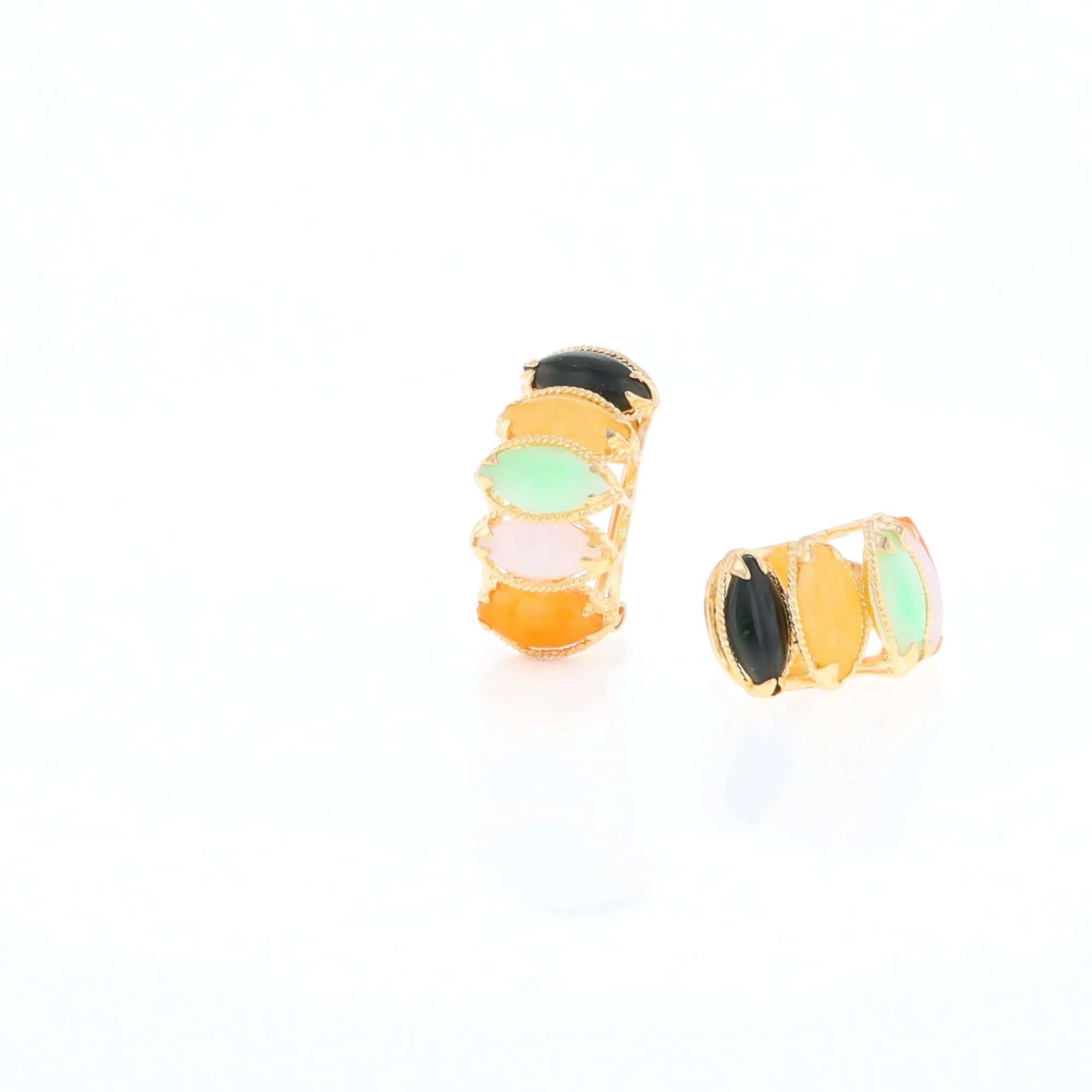 Multi-Color 5-Stone Earrings