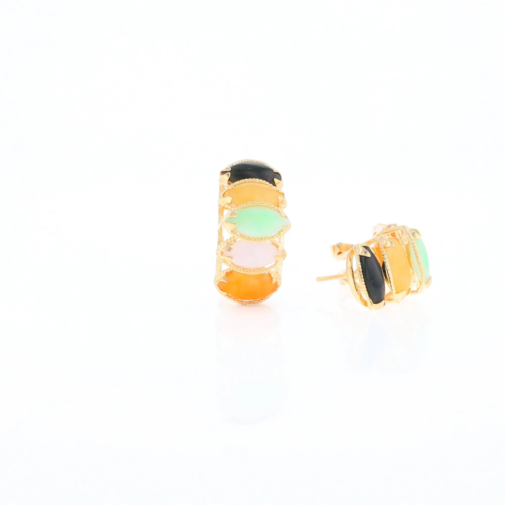 Multi-Color 5-Stone Earrings