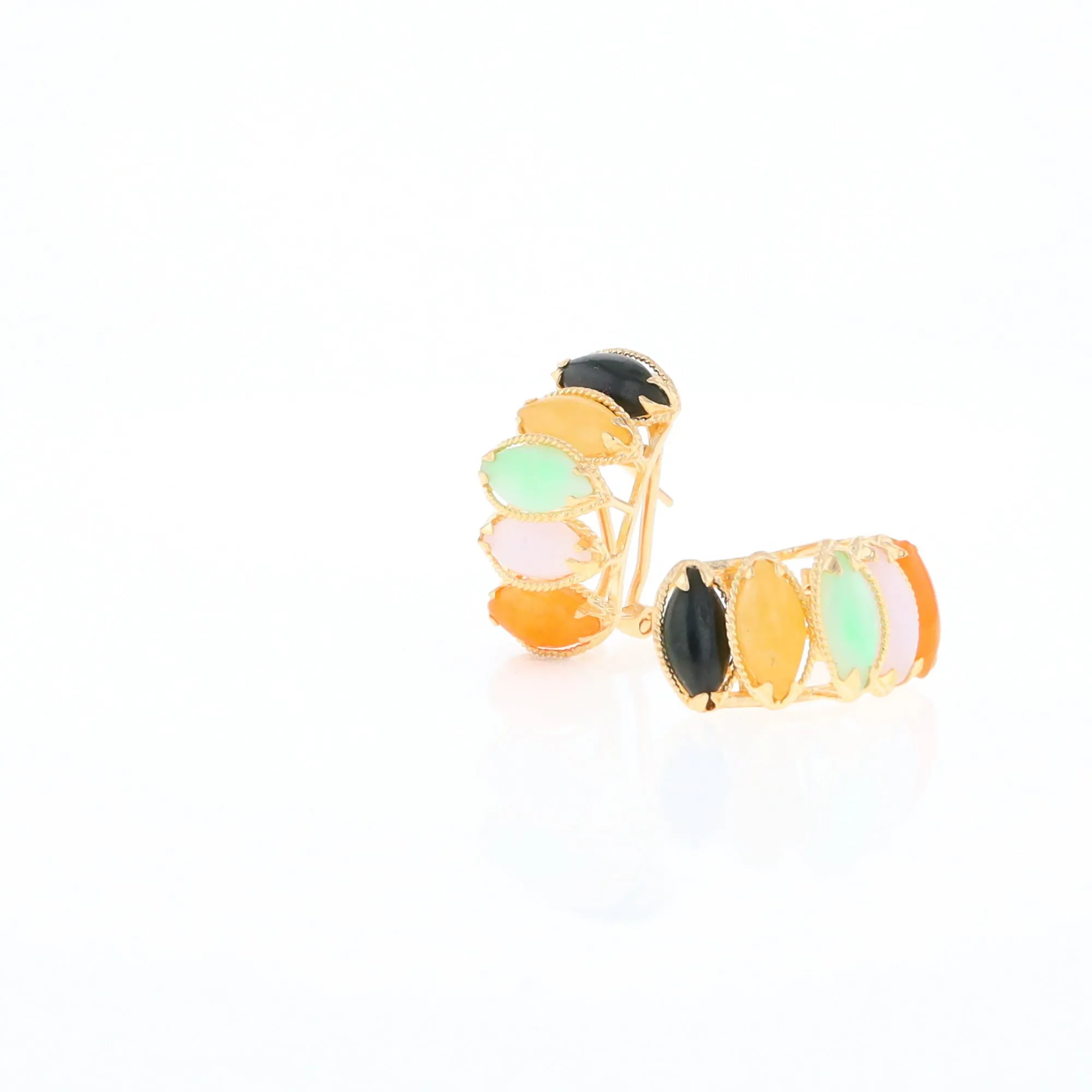 Multi-Color 5-Stone Earrings