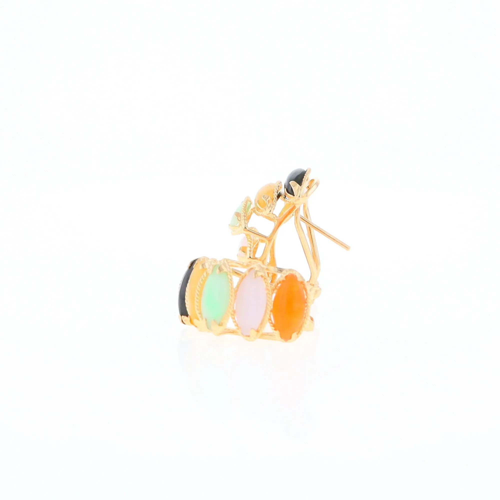 Multi-Color 5-Stone Earrings