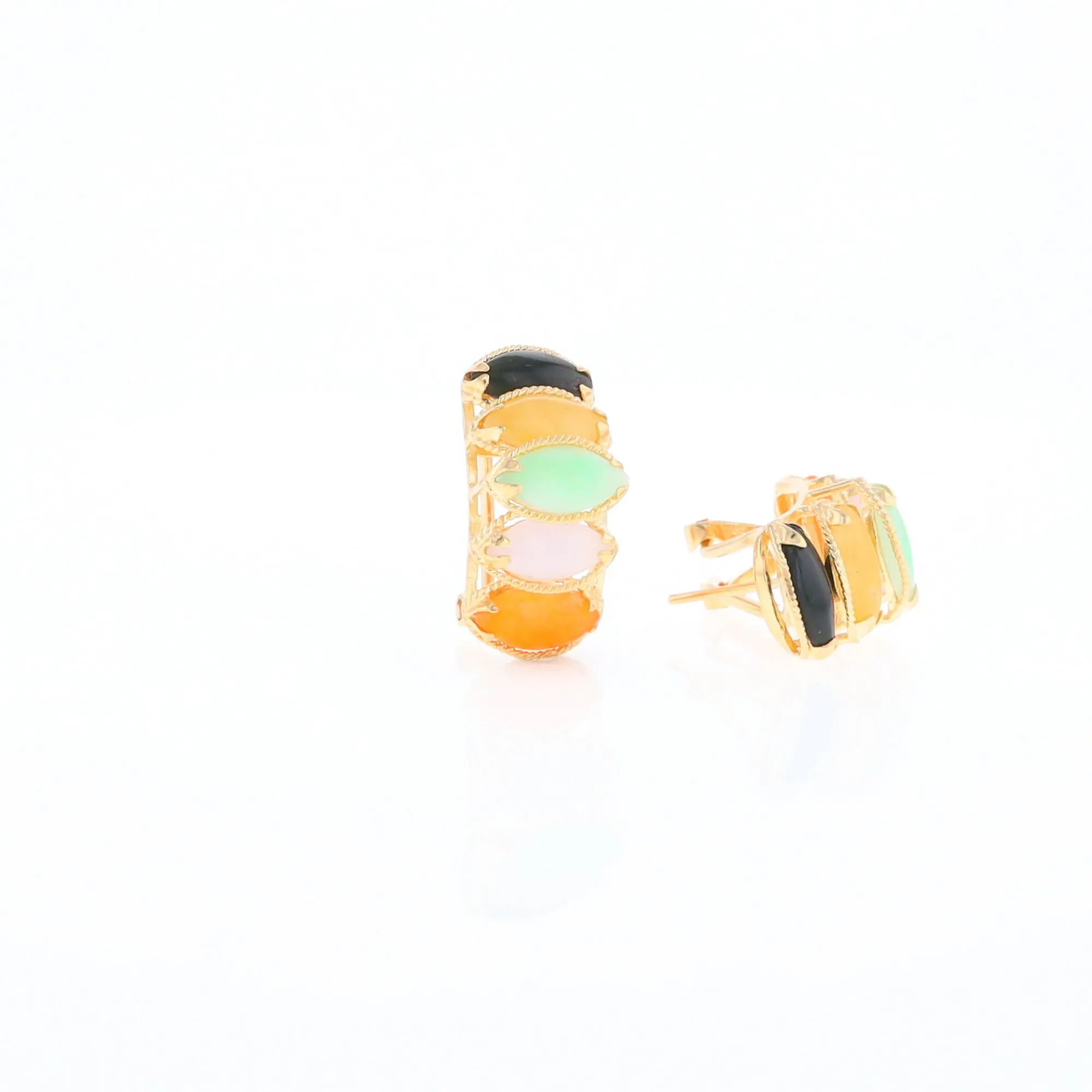 Multi-Color 5-Stone Earrings