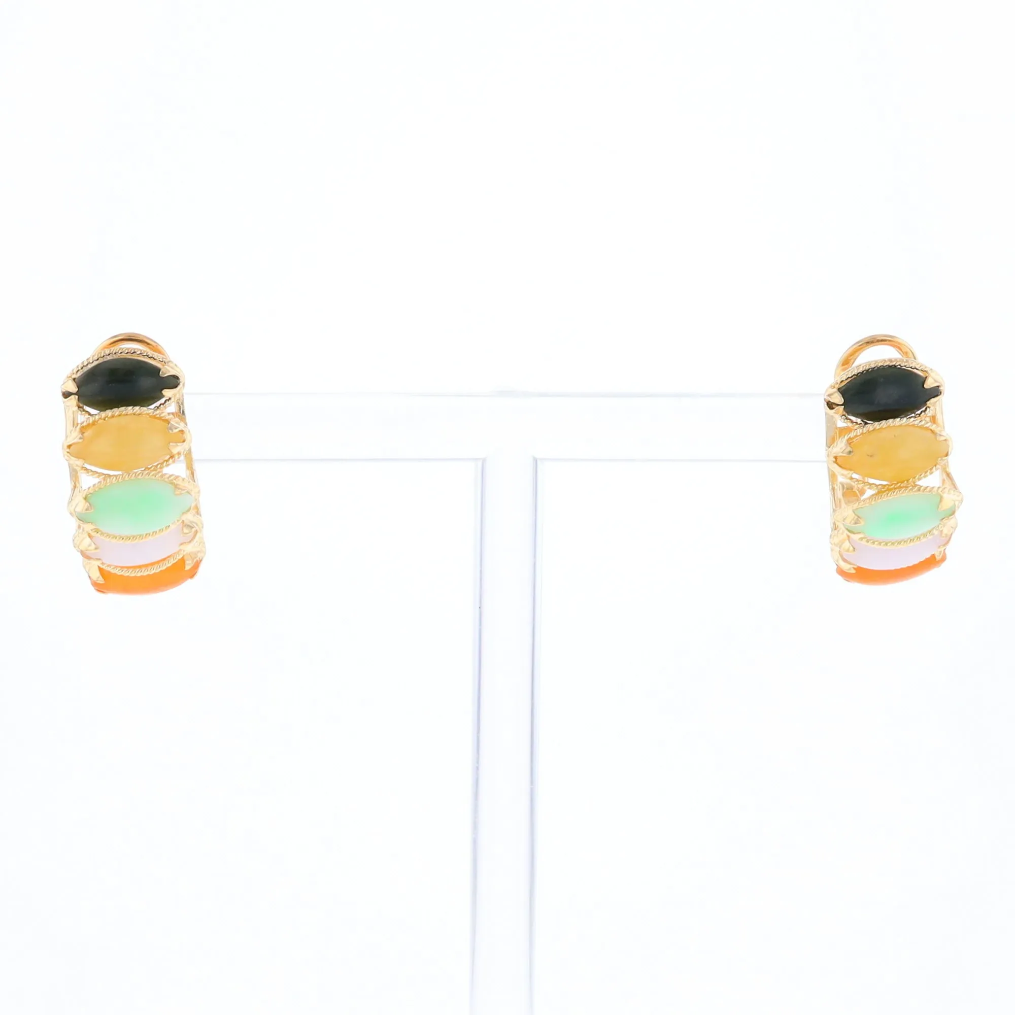 Multi-Color 5-Stone Earrings