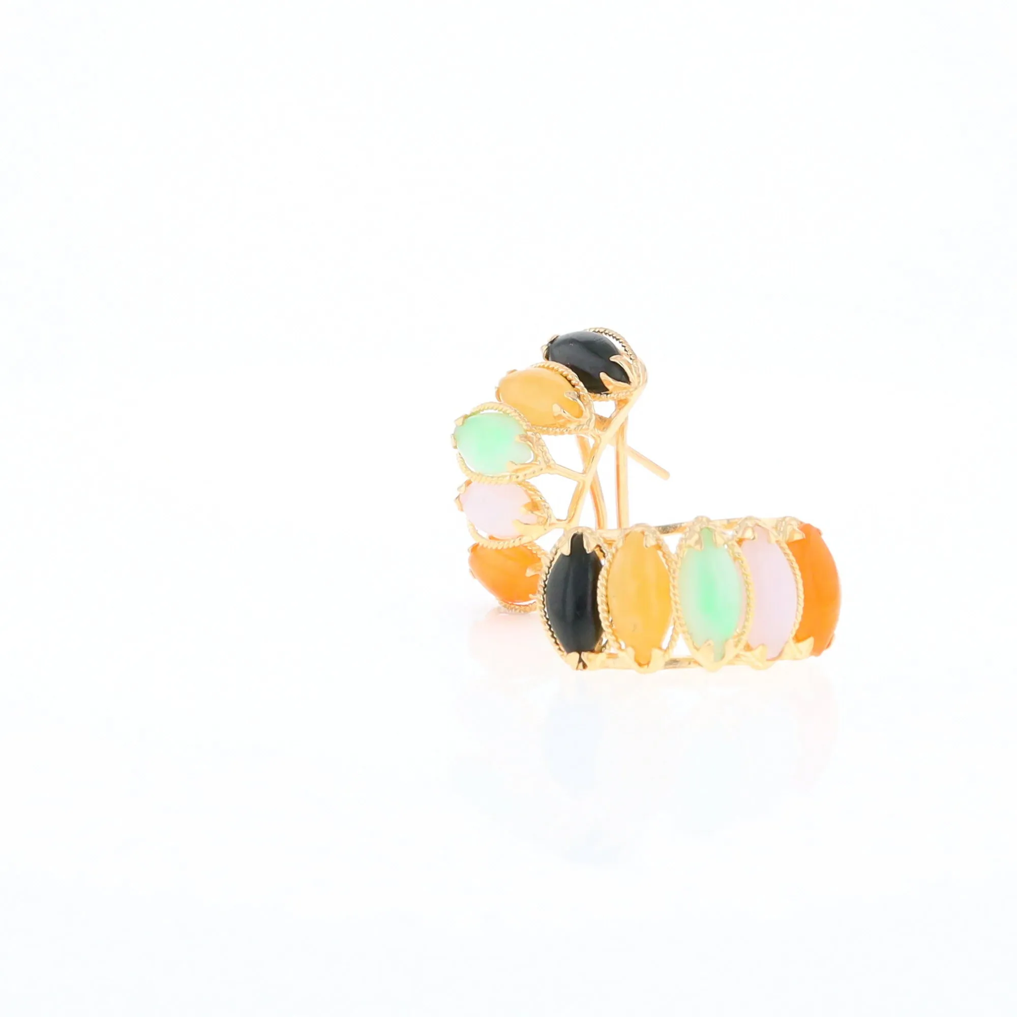 Multi-Color 5-Stone Earrings