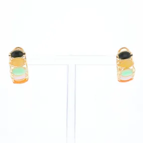 Multi-Color 5-Stone Earrings