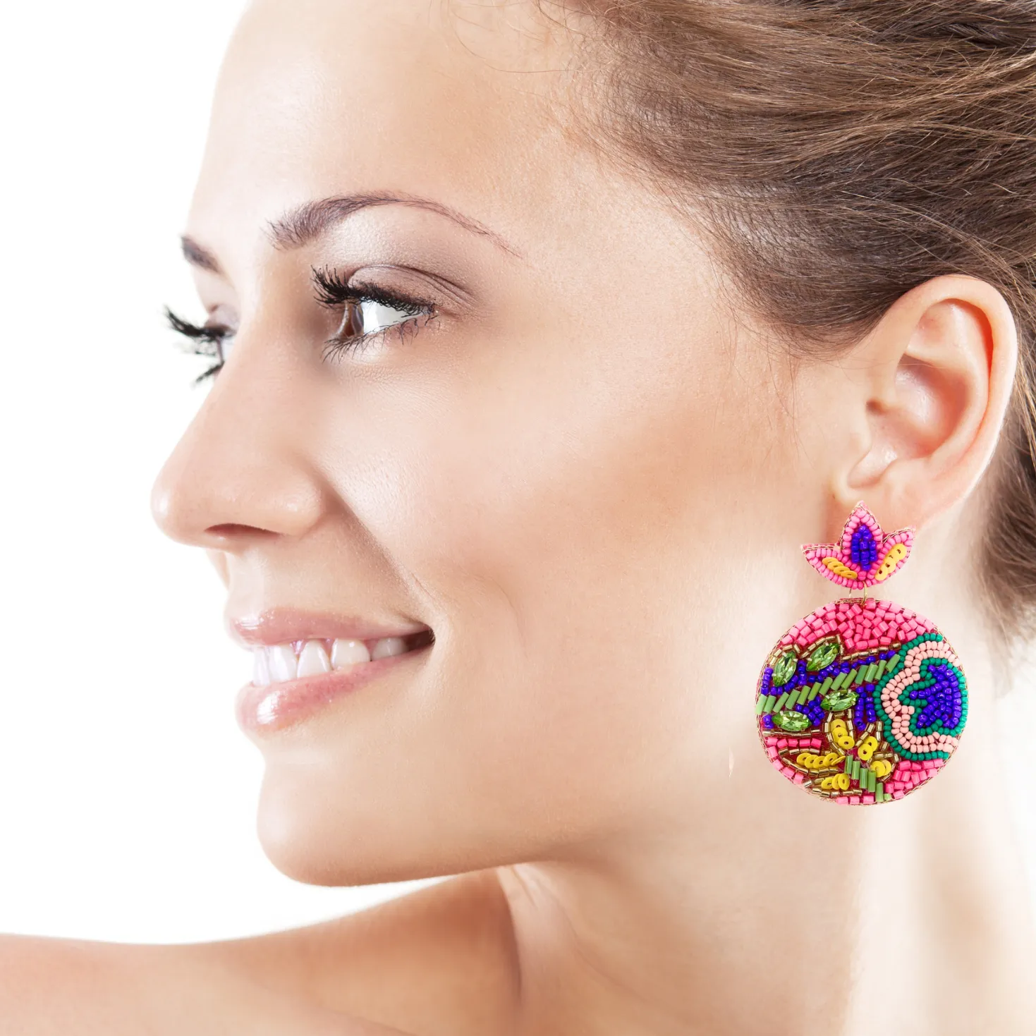 Multicolored Beaded Earrings