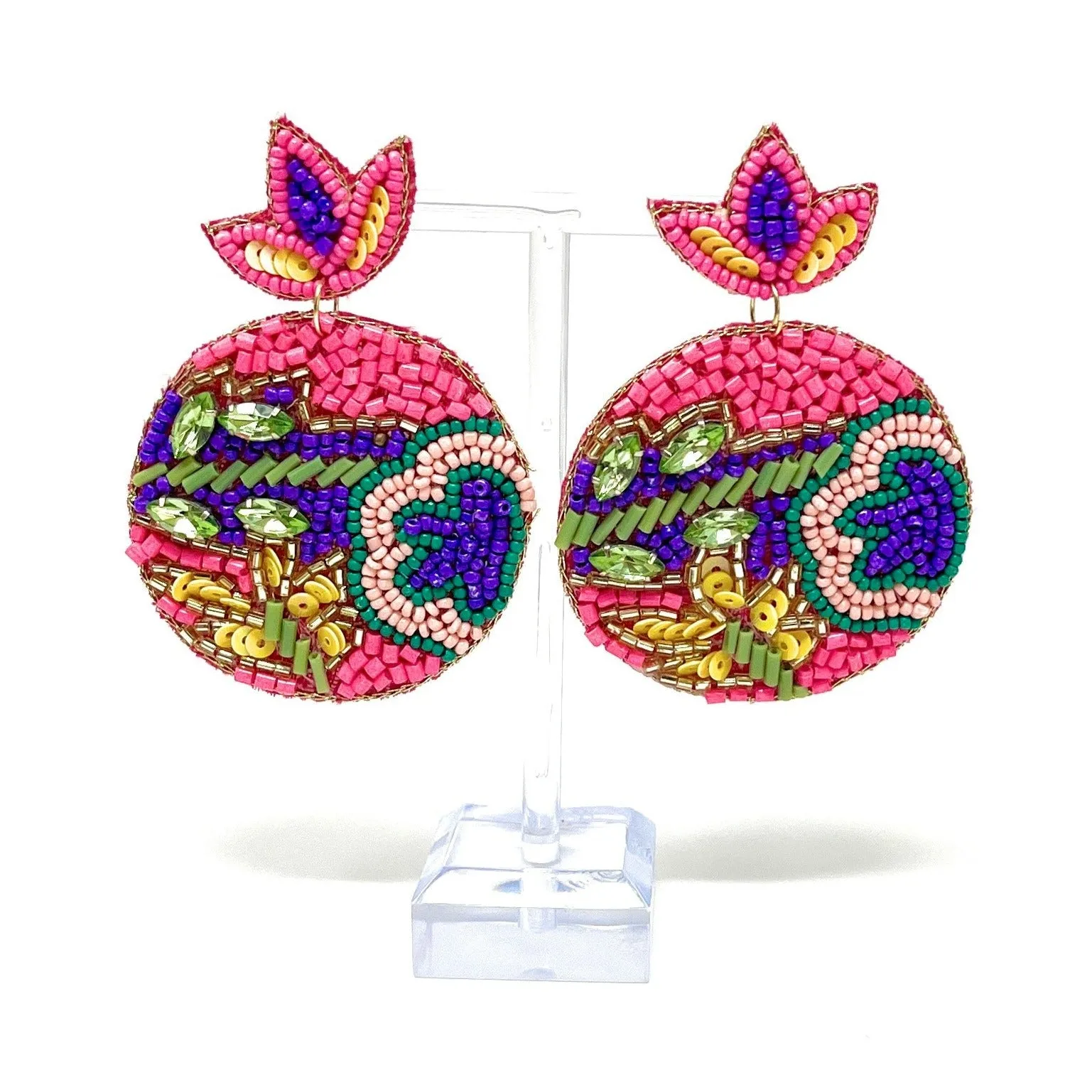 Multicolored Beaded Earrings