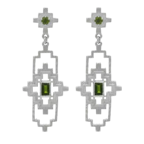 Munay Earrings | Sterling Silver | Chrome Diopside