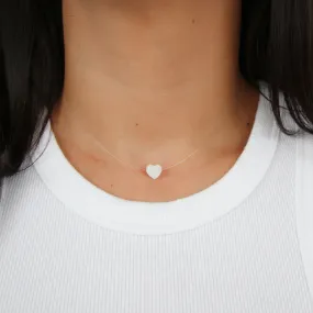 Nacre Heart Illusion Necklace