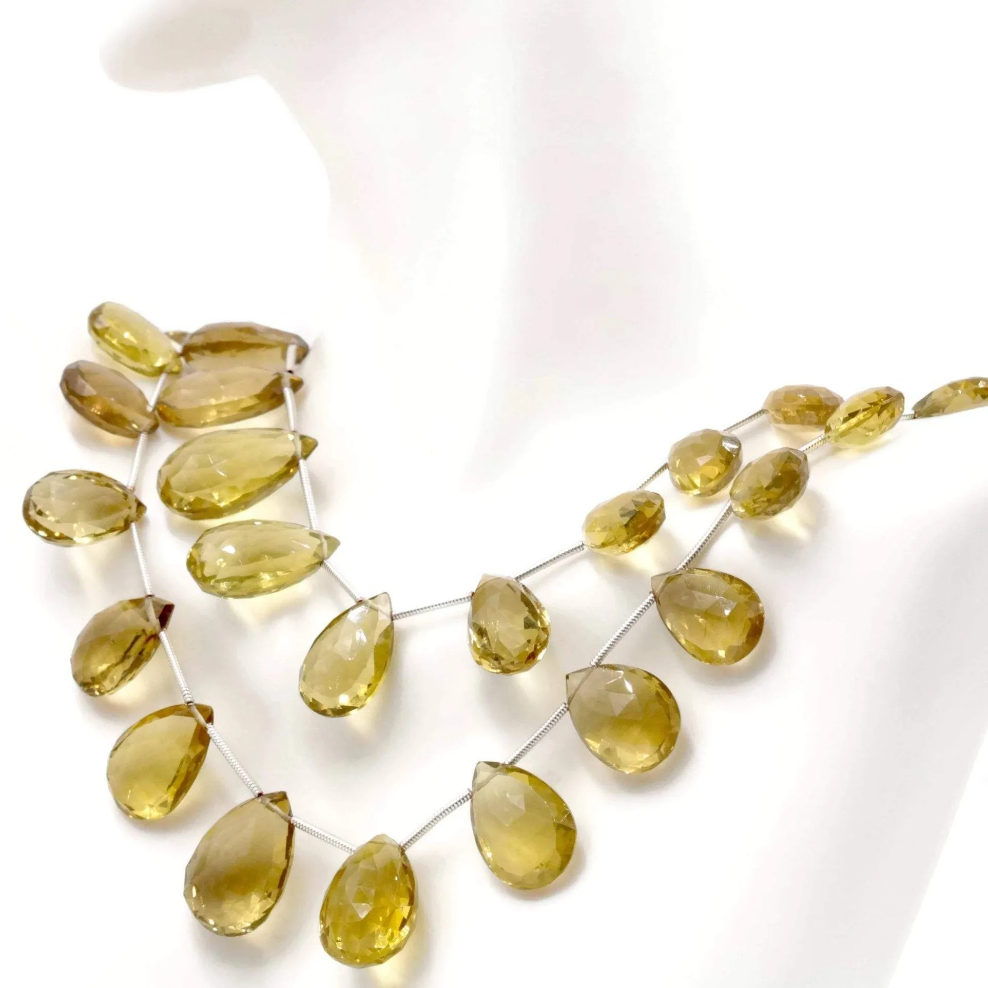 Natural Citrine Briolette Lemon Quartz Citrine Beads November Birthstone Lemon Citrine Quartz DIY Jewelry Supply Supplies SKU 00108035