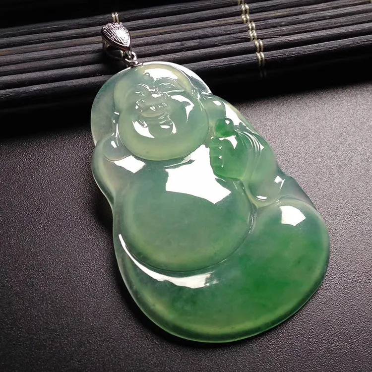 Natural Jade Pendant Jadeite Buddha Pendant PT395