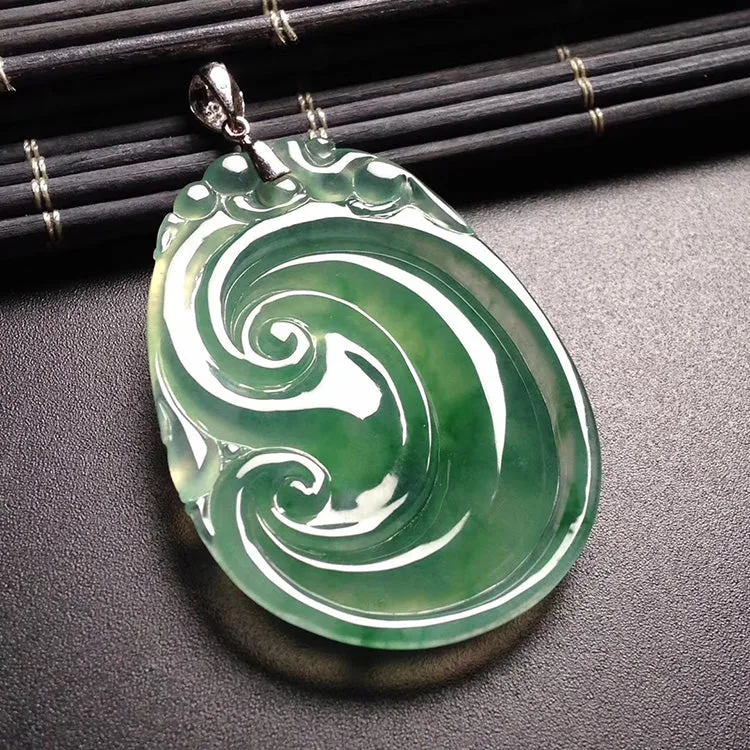 Natural Jade Pendant Jadeite Ruyi Pendant PT418