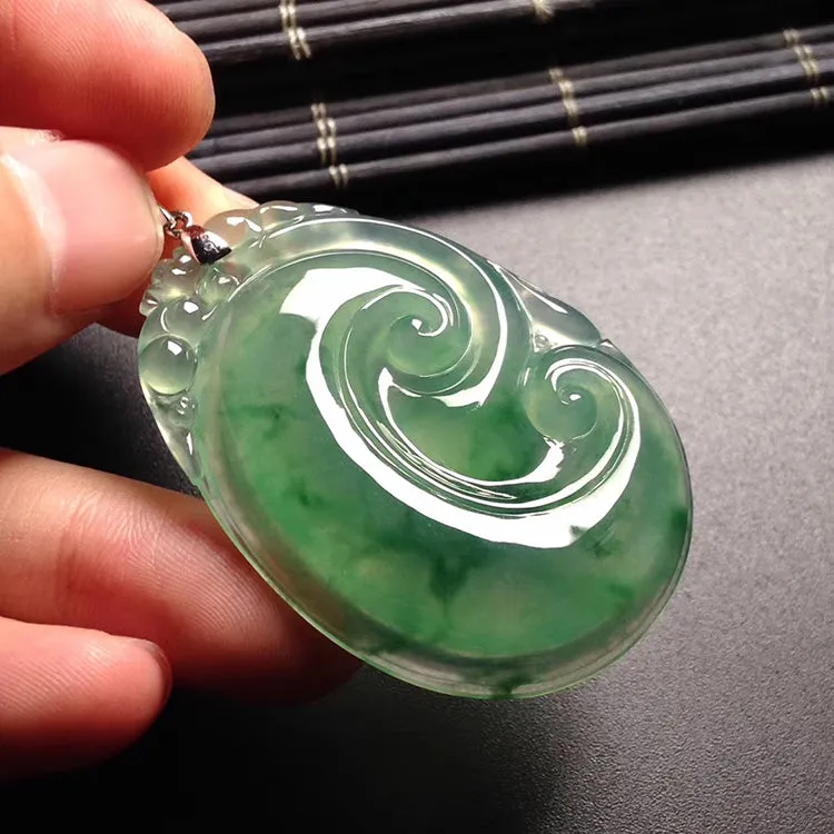 Natural Jade Pendant Jadeite Ruyi Pendant PT418