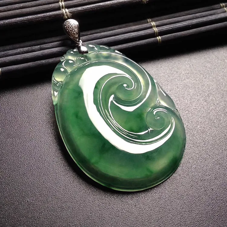 Natural Jade Pendant Jadeite Ruyi Pendant PT418