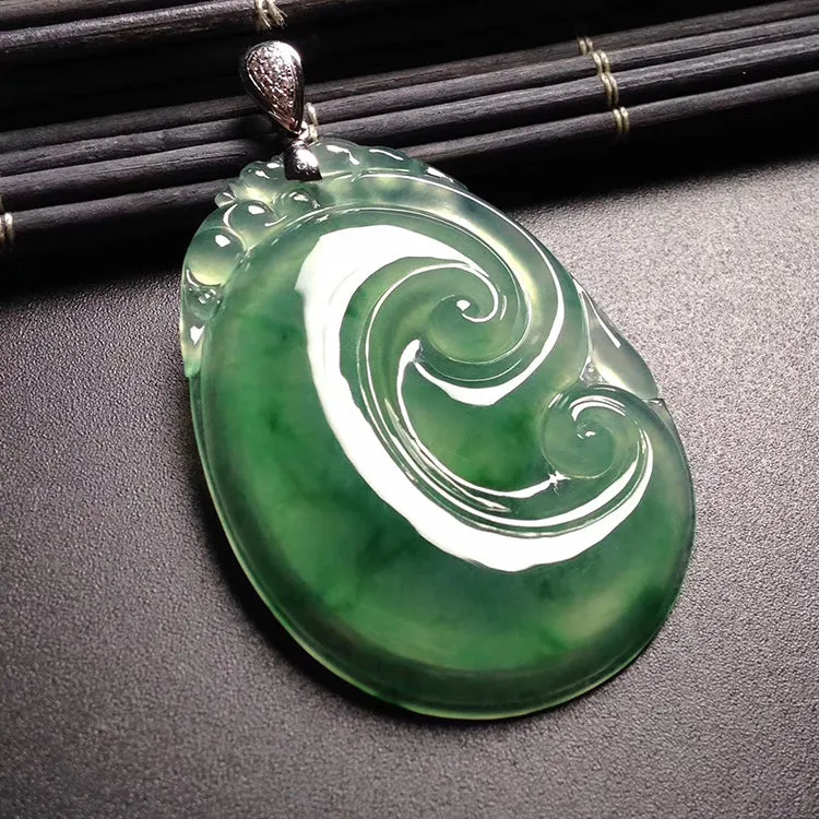 Natural Jade Pendant Jadeite Ruyi Pendant PT418