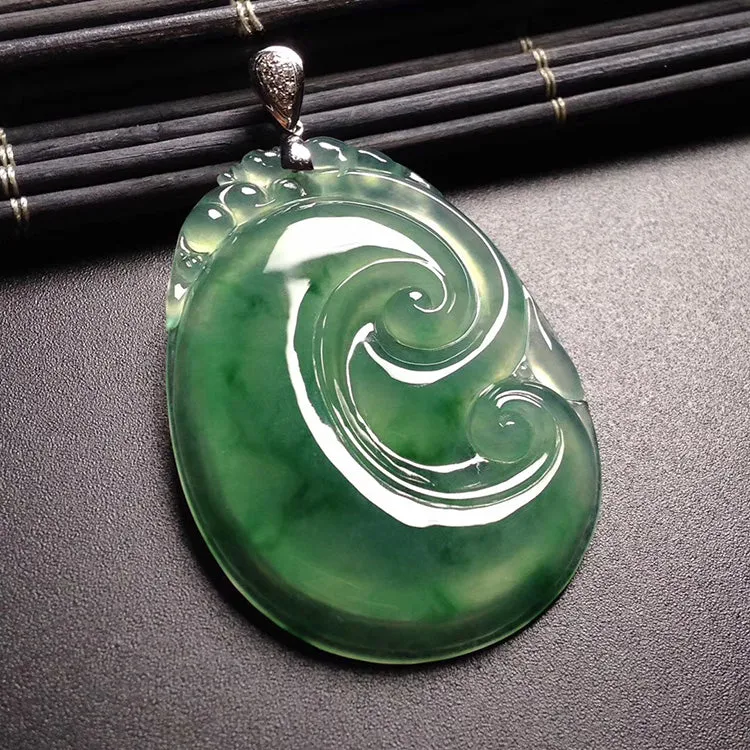 Natural Jade Pendant Jadeite Ruyi Pendant PT418