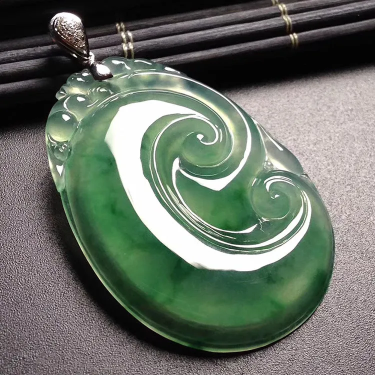 Natural Jade Pendant Jadeite Ruyi Pendant PT418