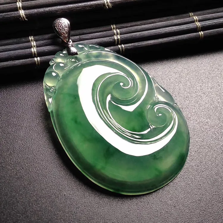 Natural Jade Pendant Jadeite Ruyi Pendant PT418