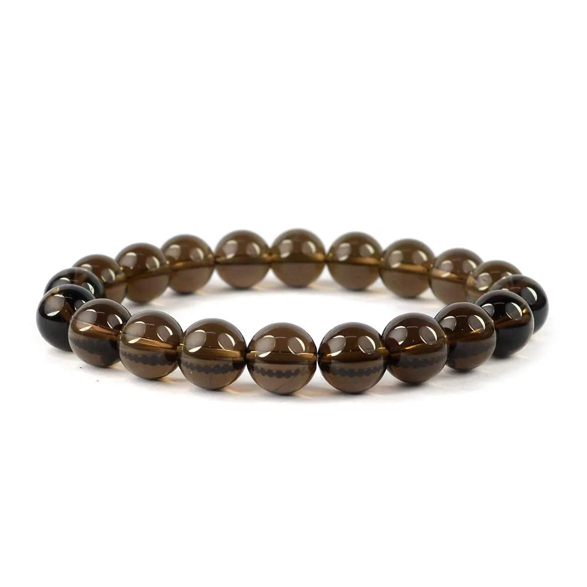 Natural Smoky Quartz Round 6mm Beads Bracelet Energised, Natural Smoky quartz stone