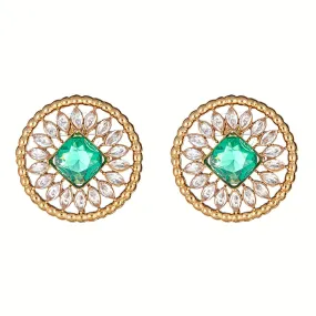 Neema Stud Earrings in Emerald