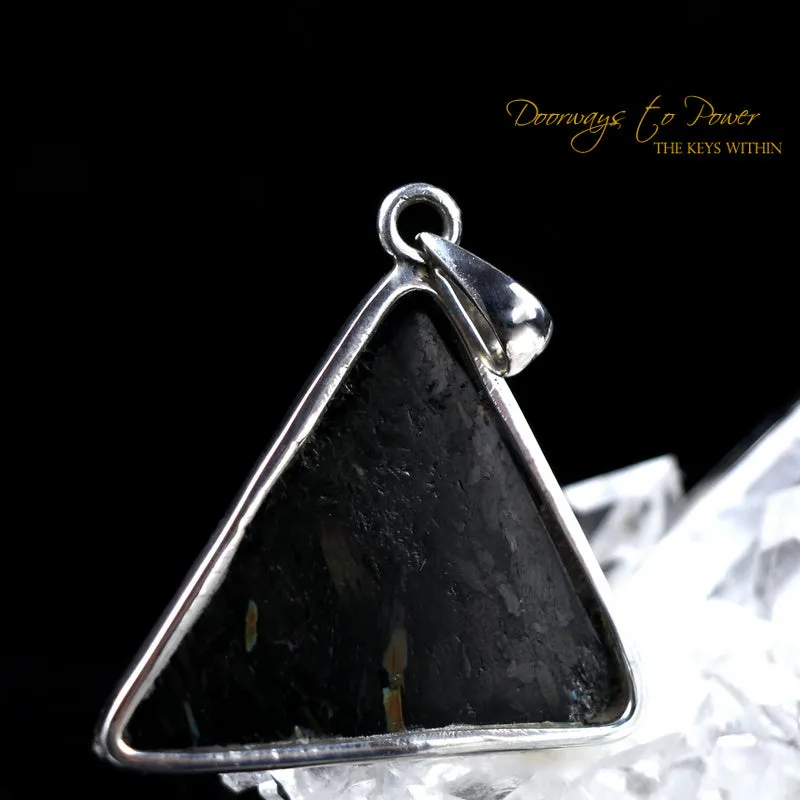 Nuummite Crystal Pendant 3 Billion Years Old