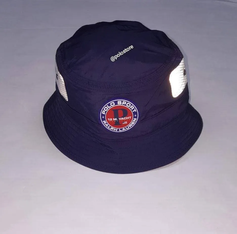 Nwt Polo Ralph Lauren Navy Blue Reflective Bucket Hat