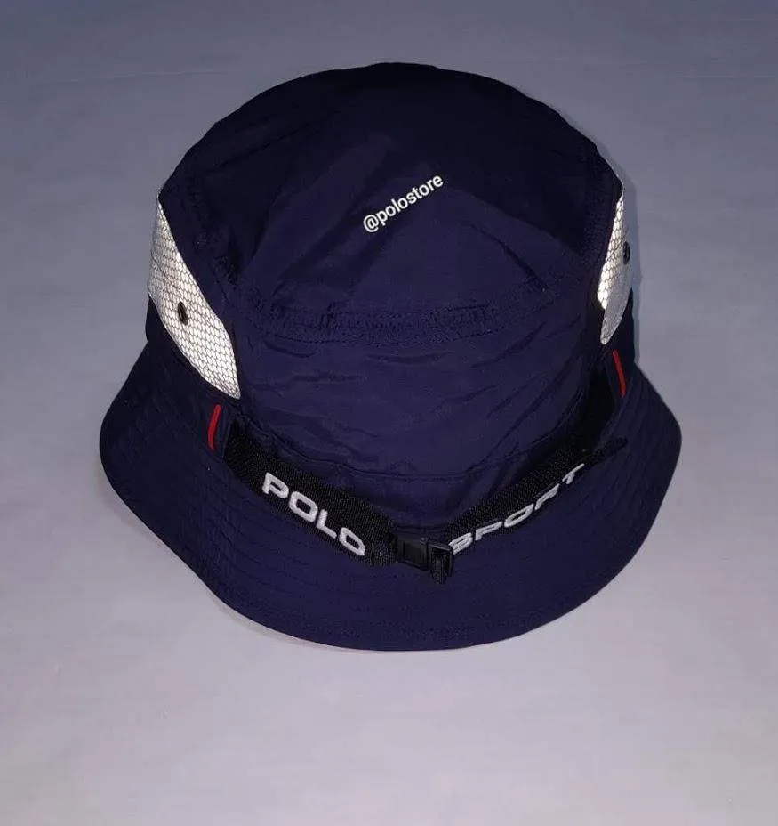 Nwt Polo Ralph Lauren Navy Blue Reflective Bucket Hat