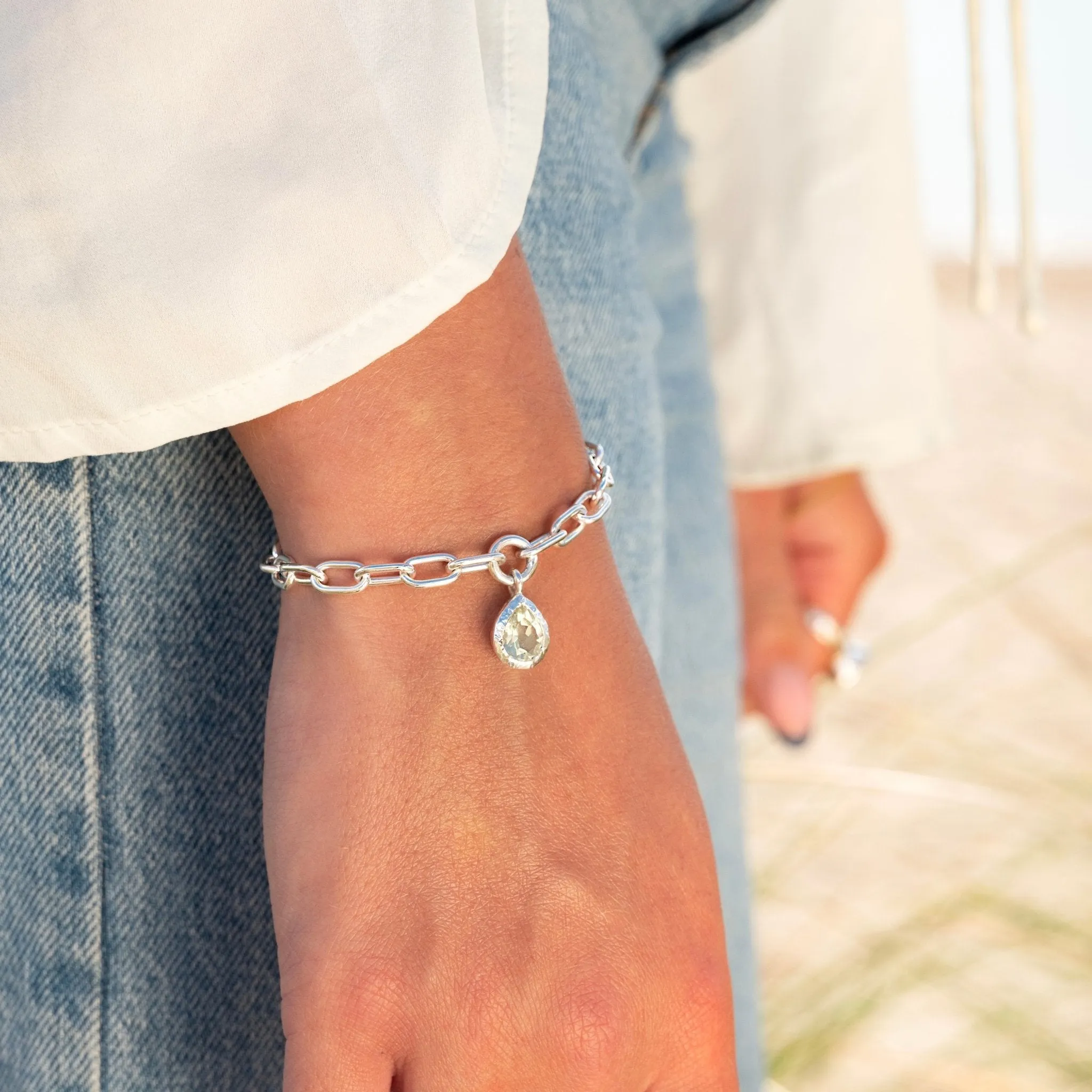 Ocean Droplet Quartz Bracelet