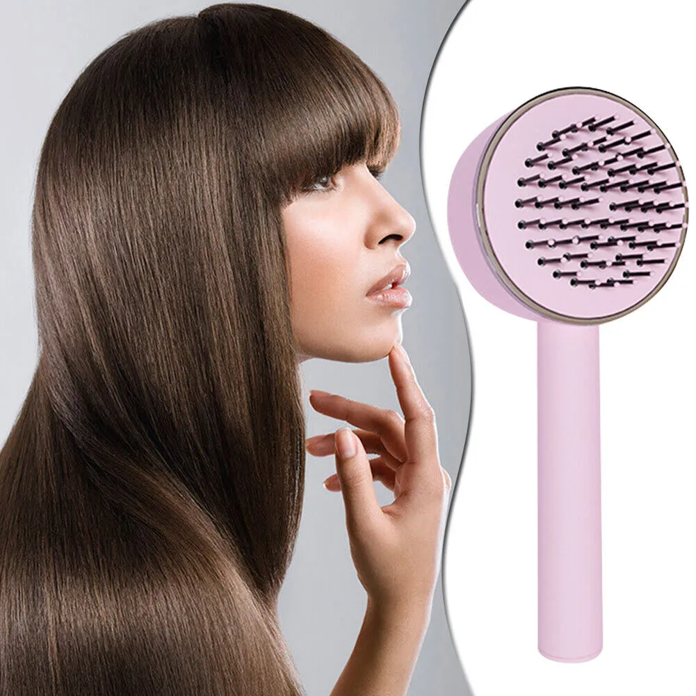 One-key Self-cleaning Hair Brush Anti-Static Airbag Massage Comb For Women Curly Hair Brush Detangling Hair Brush