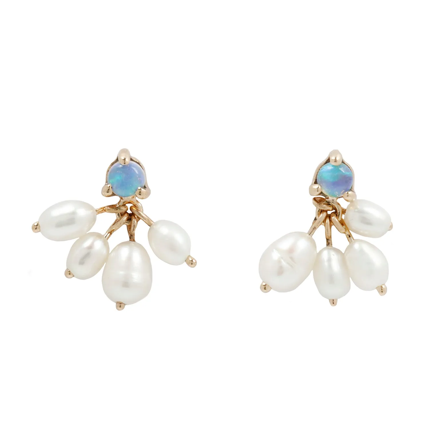 Opal and Pearl Cloudburst Earrings