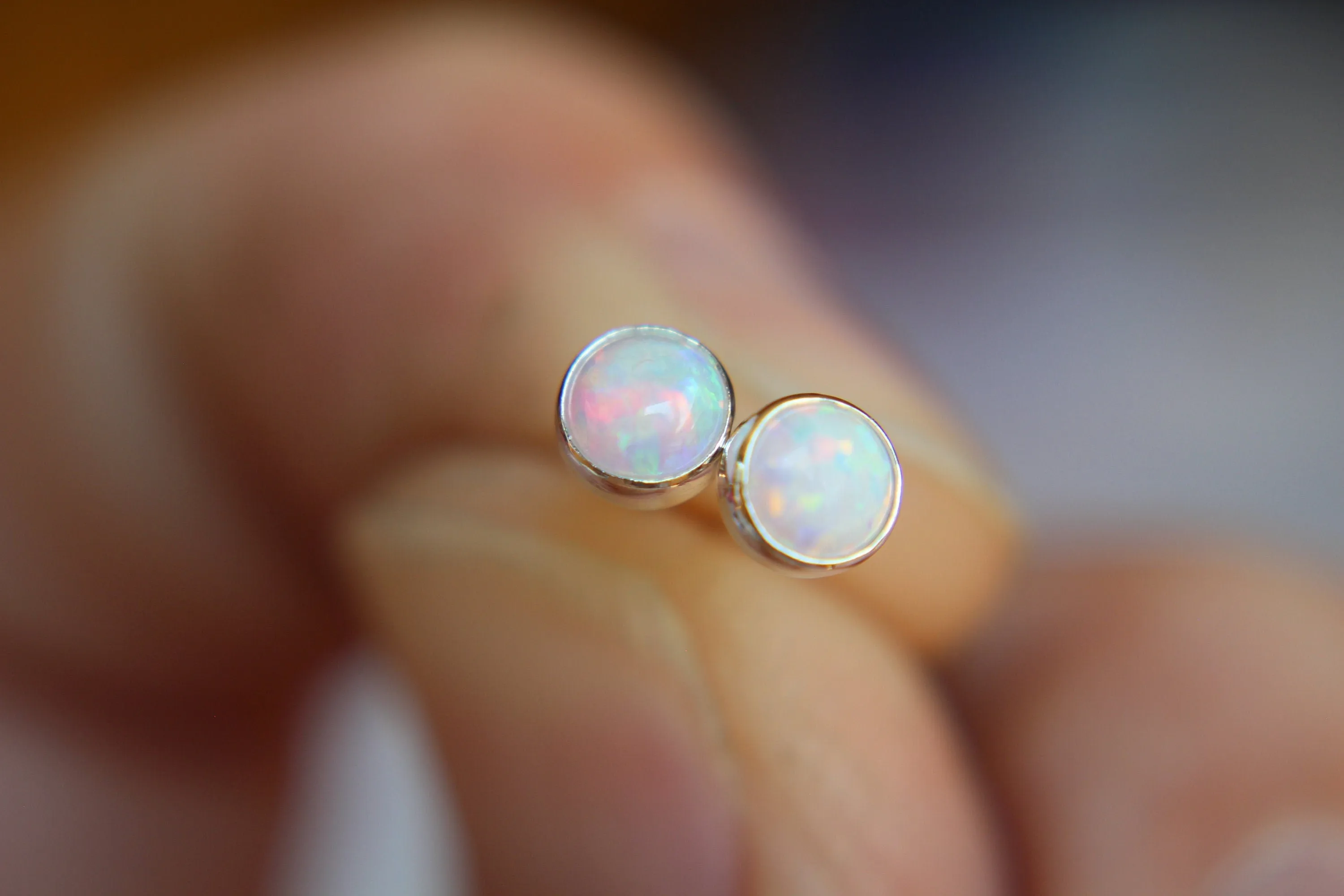 Opal Earrings, Gemstone Earrings, Sterling Earrings, Post Earrings, Opal Post Earrings, Small Opal Earrings, Minimalist Earrings, Gift