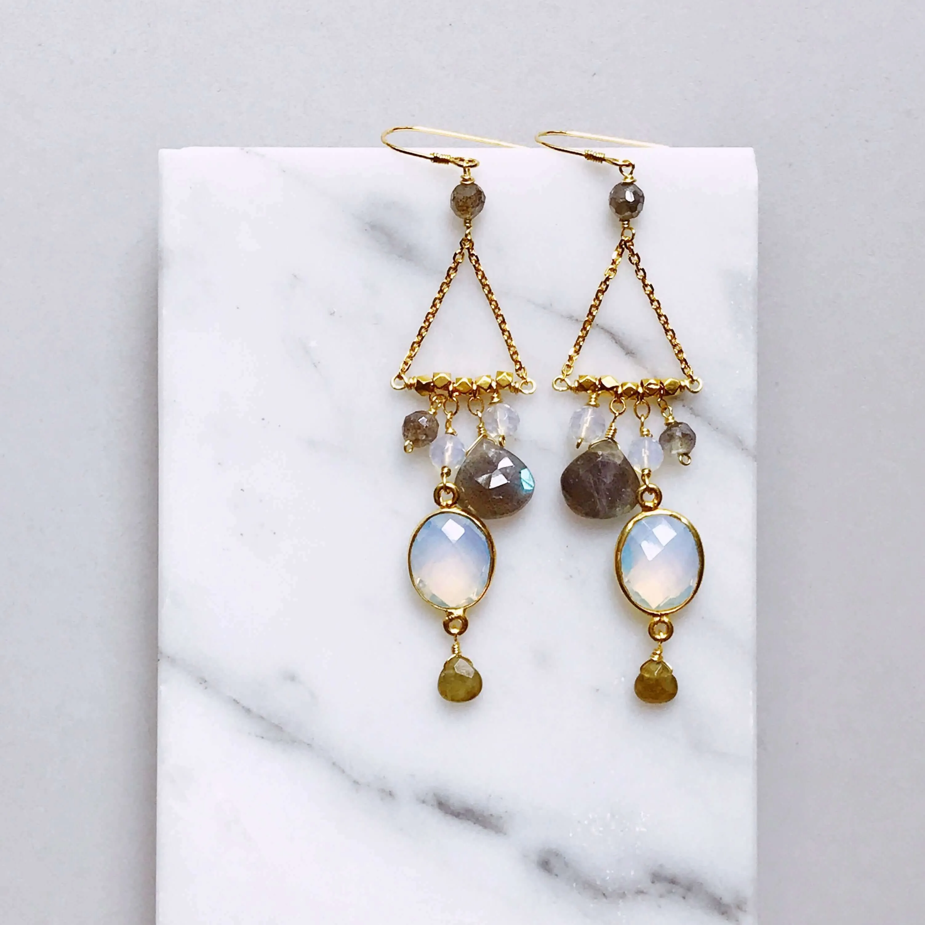 Opal Quartz Chandie Earrings