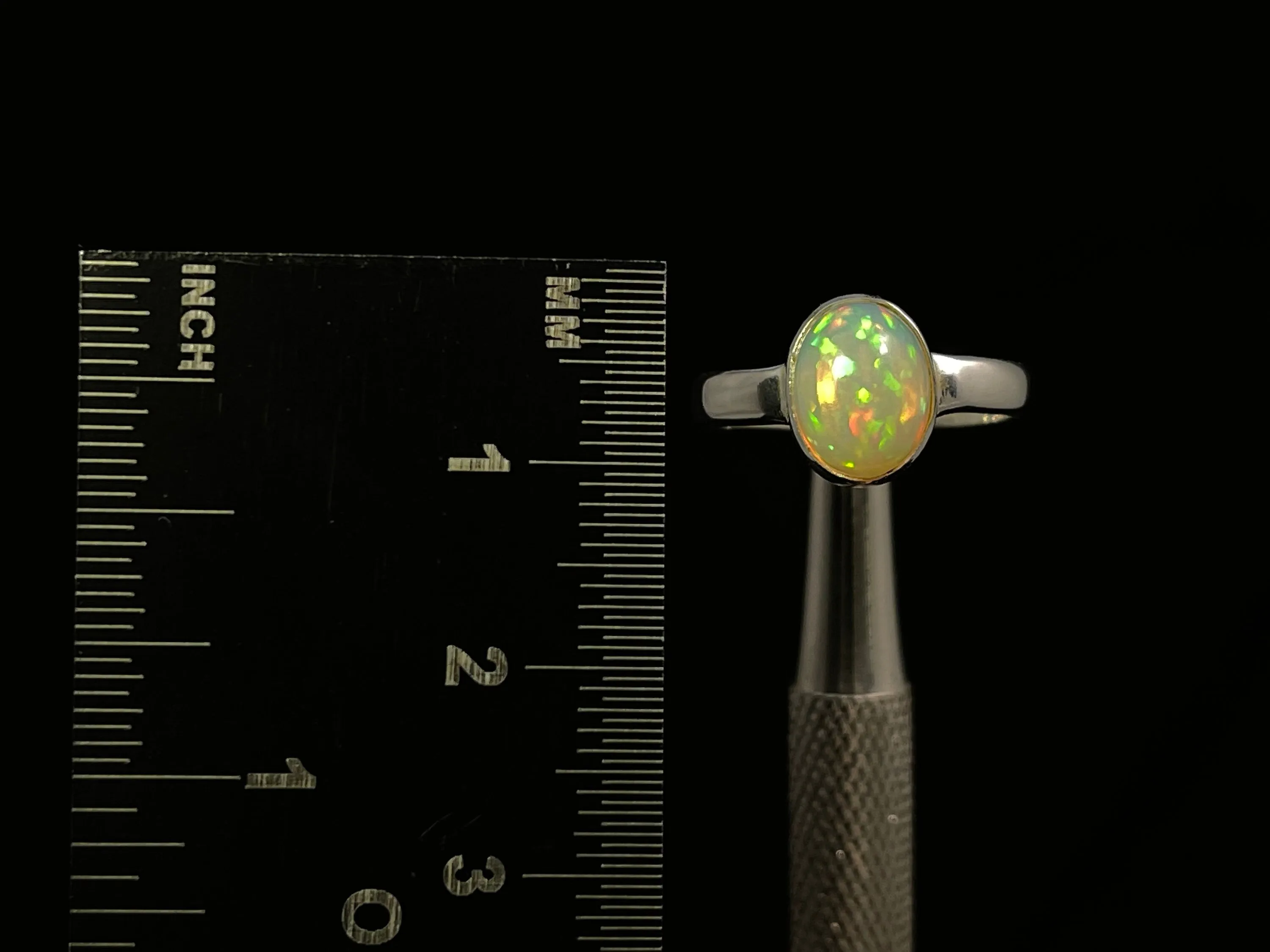 OPAL RING - Sterling Silver, Size 5.5 - Dainty Opal Ring, Opal Jewelry, Welo Opal, 49300