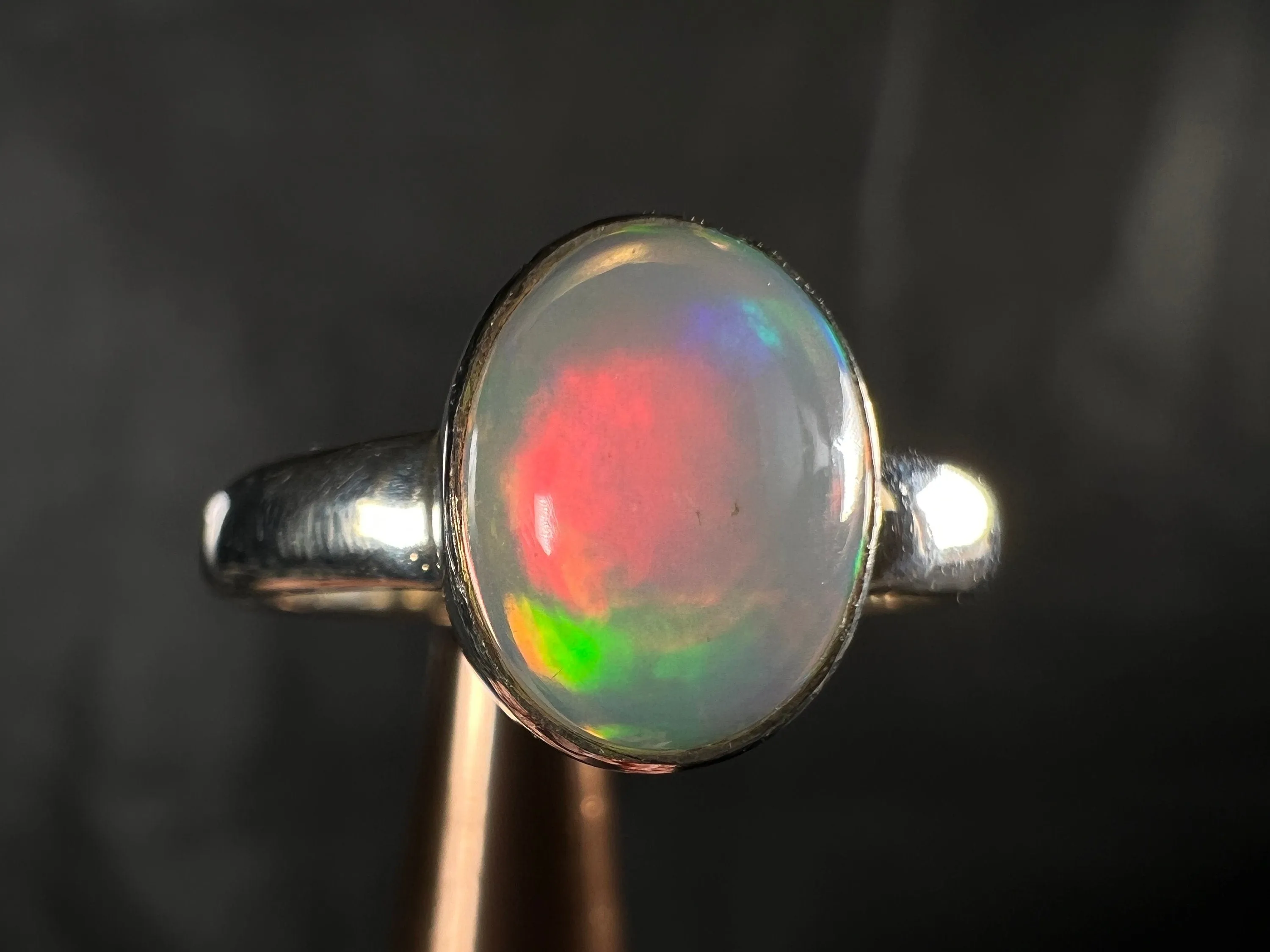 OPAL RING - Sterling Silver, Size 7 - Dainty Opal Ring, Opal Jewelry, Welo Opal, 51760