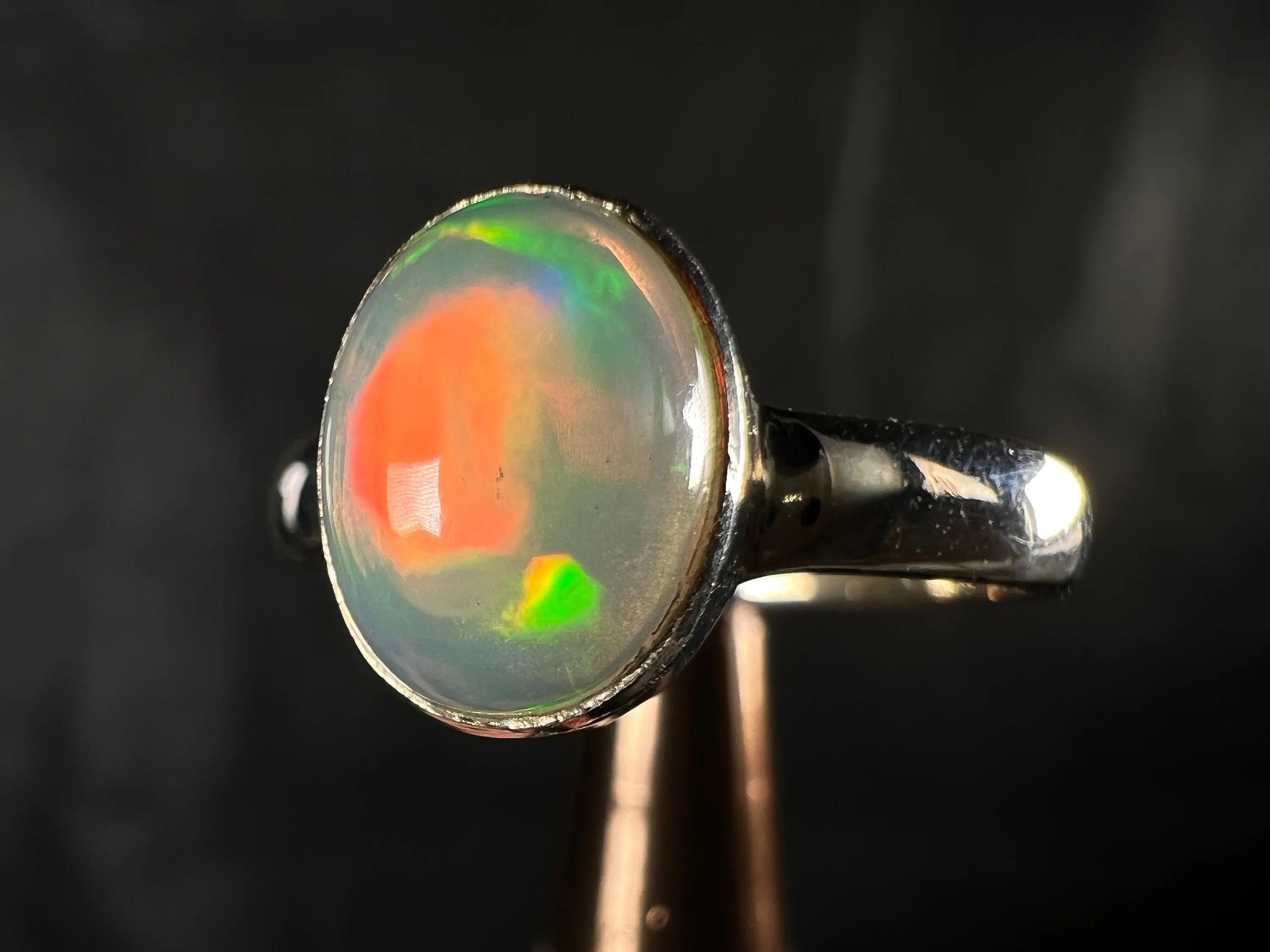 OPAL RING - Sterling Silver, Size 7 - Dainty Opal Ring, Opal Jewelry, Welo Opal, 51760