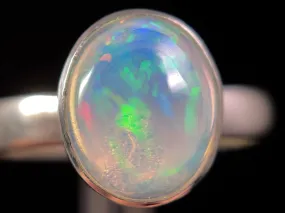 OPAL RING - Sterling Silver, Size 8 - Dainty Opal Ring, Opal Jewelry, Welo Opal, 49265