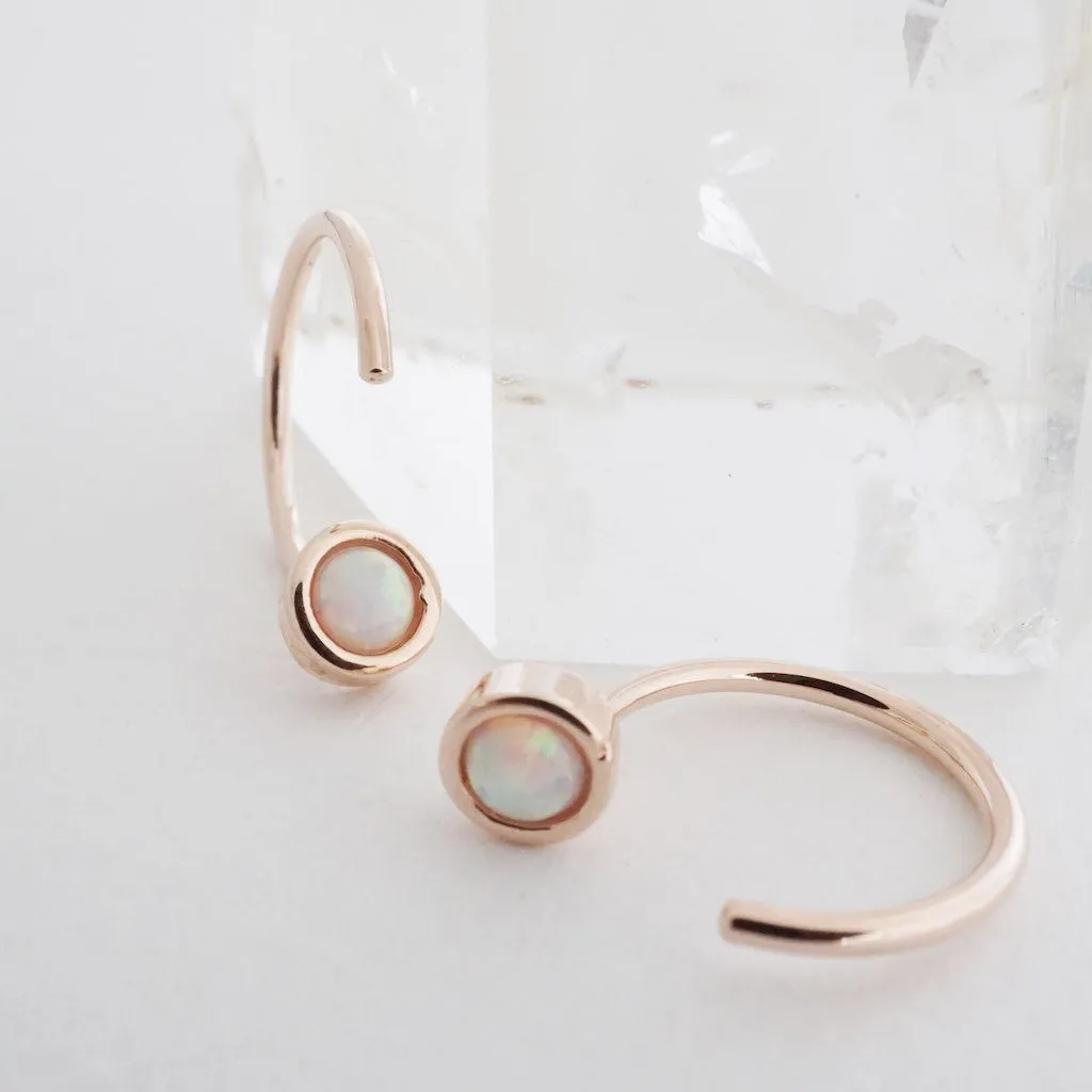 Opal Thread Hoops