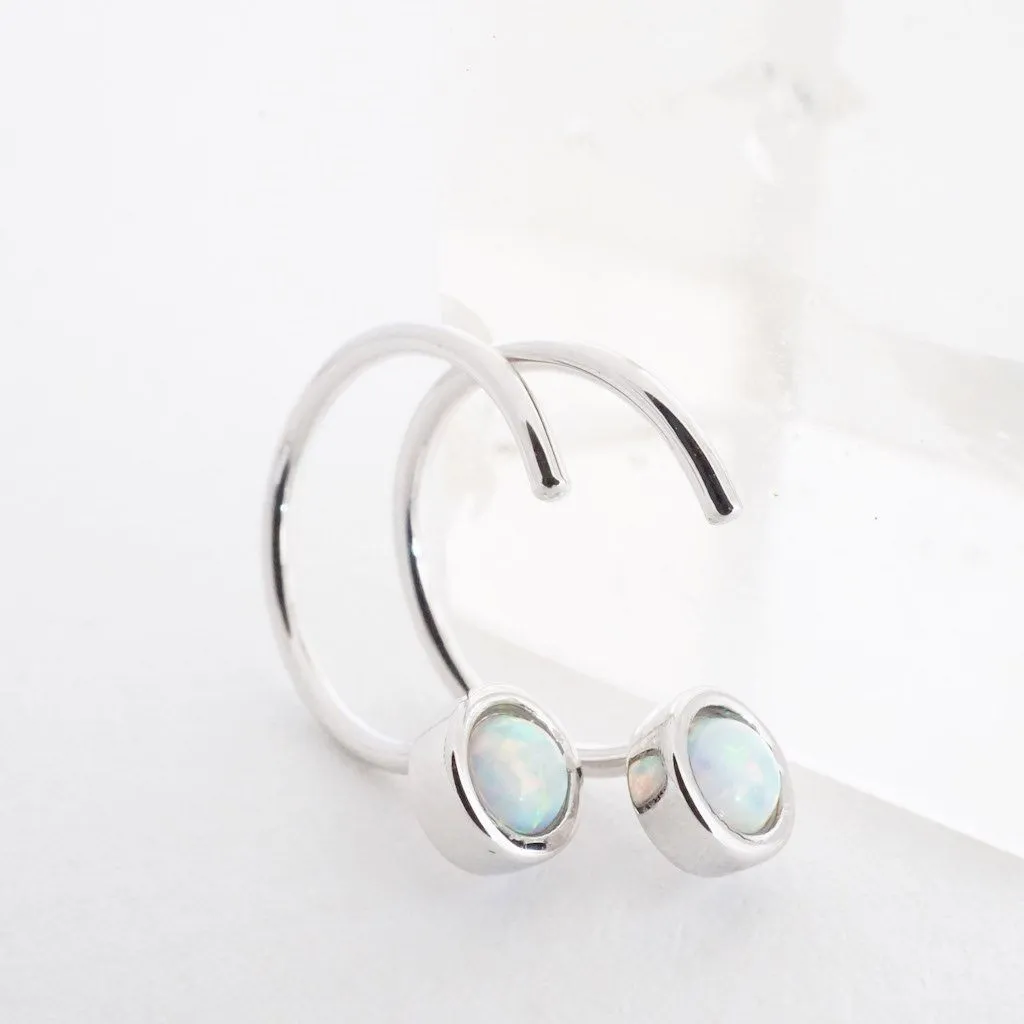 Opal Thread Hoops