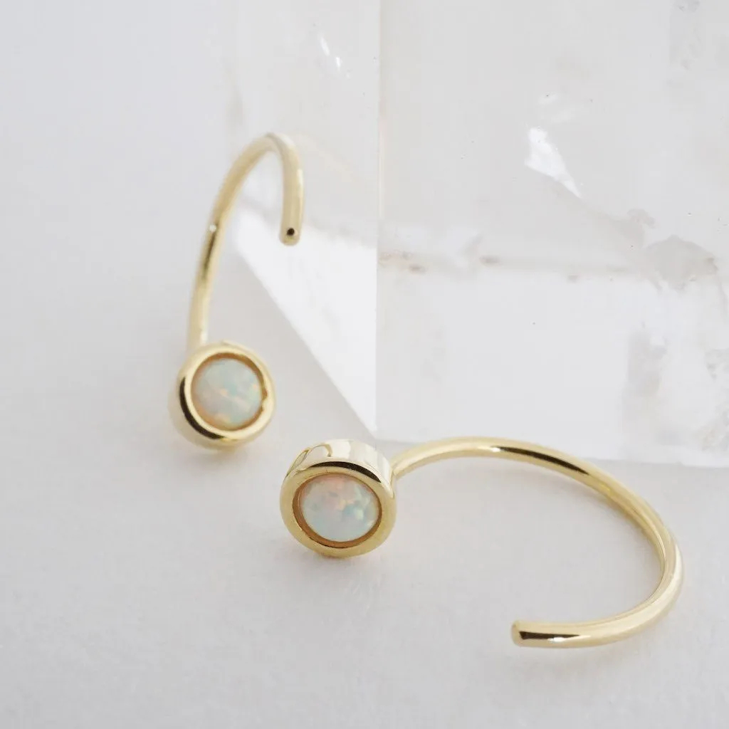 Opal Thread Hoops