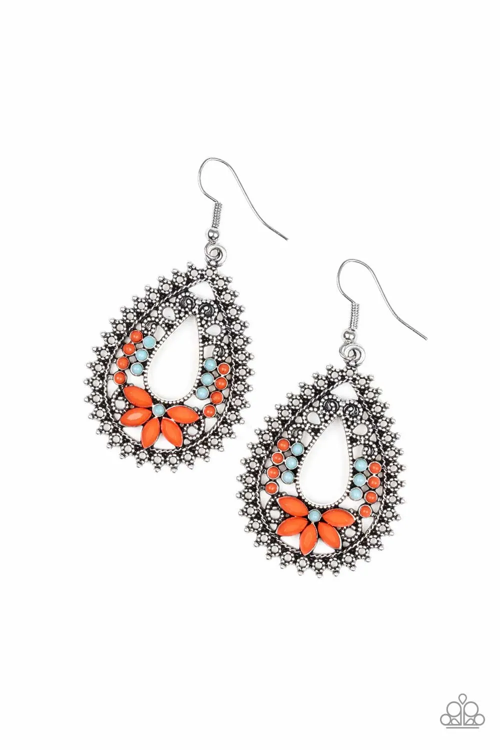 Open Door Jewelry - Atta-GALA - Orange Earrings - Paparazzi Accessories