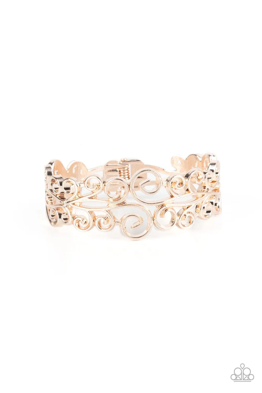 Open Door Jewelry - Dressed to FRILL - Rose Gold Bracelet - Paparazzi Accessories