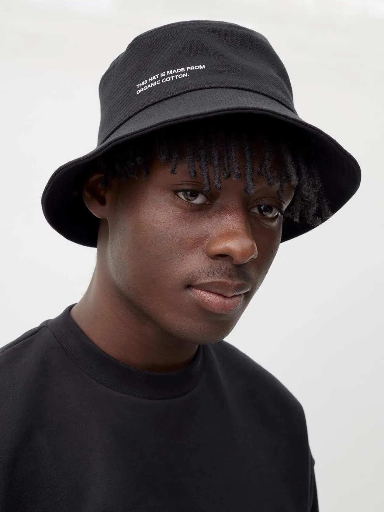 Organic Cotton Bucket Hat—black