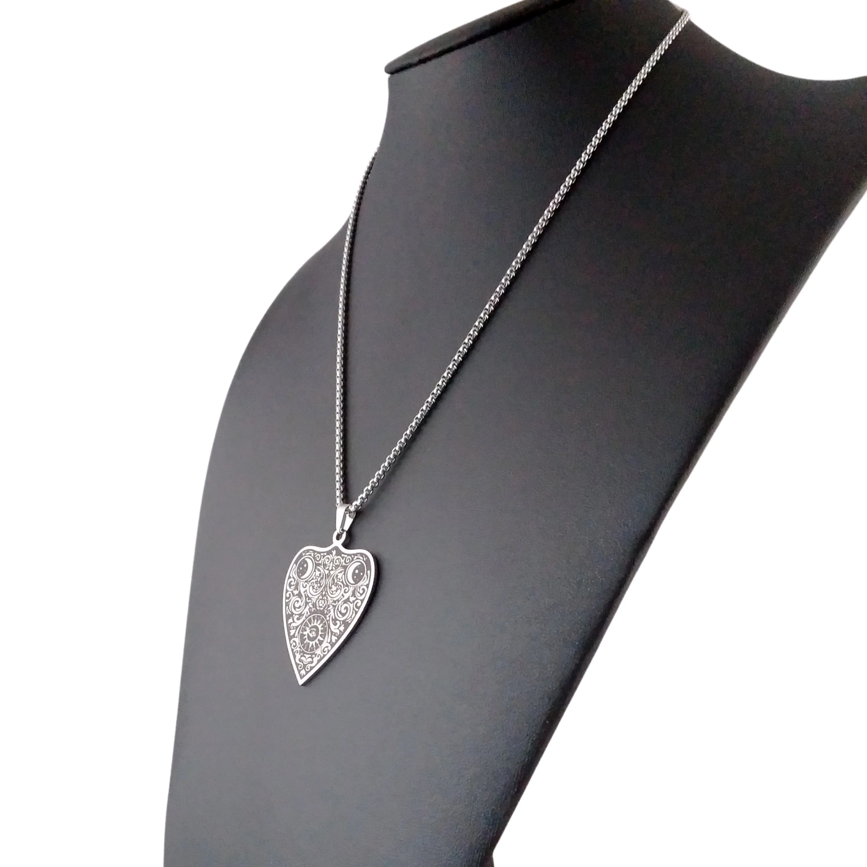 Ouija Necklace Silver Planchette