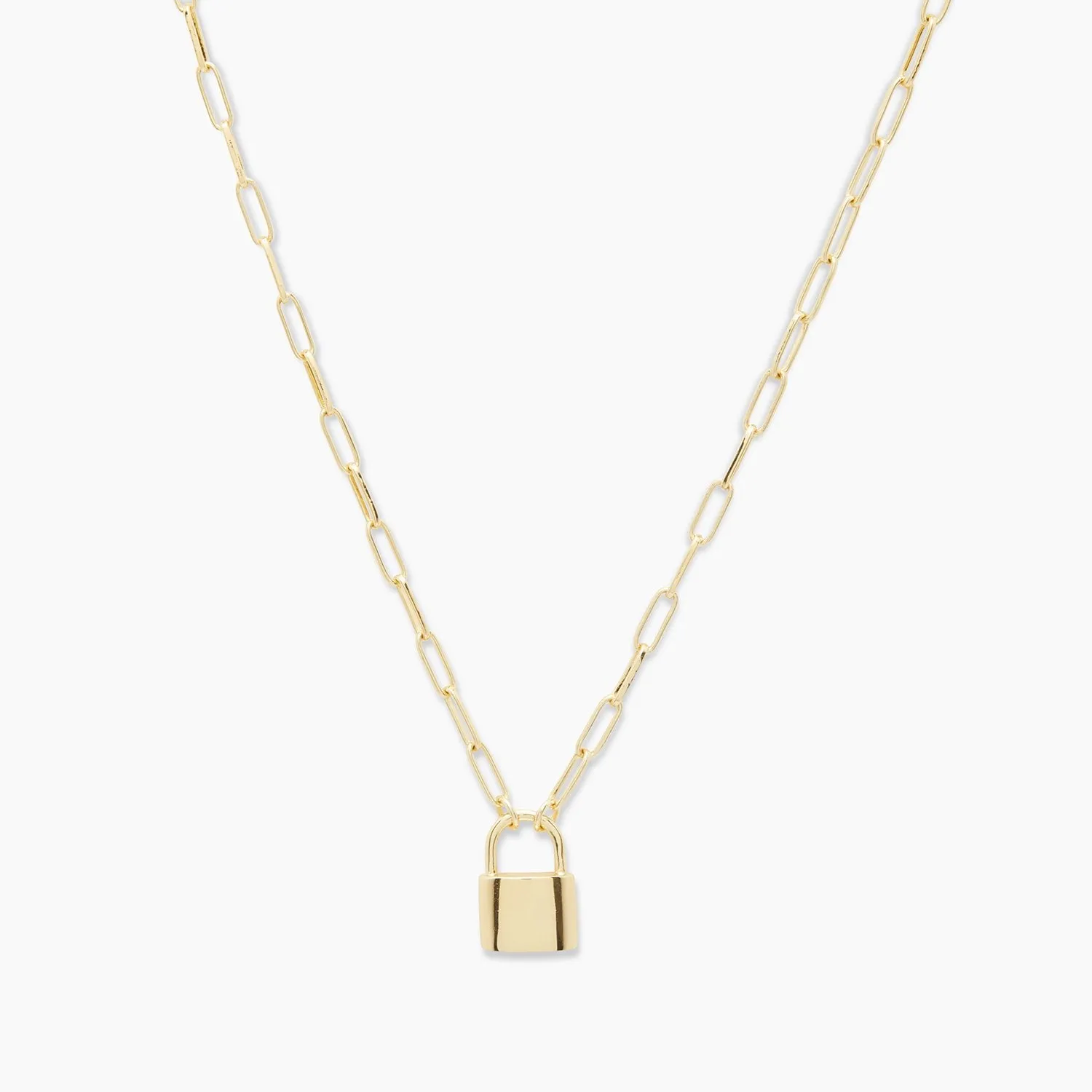 Padlock Charm Link Necklace