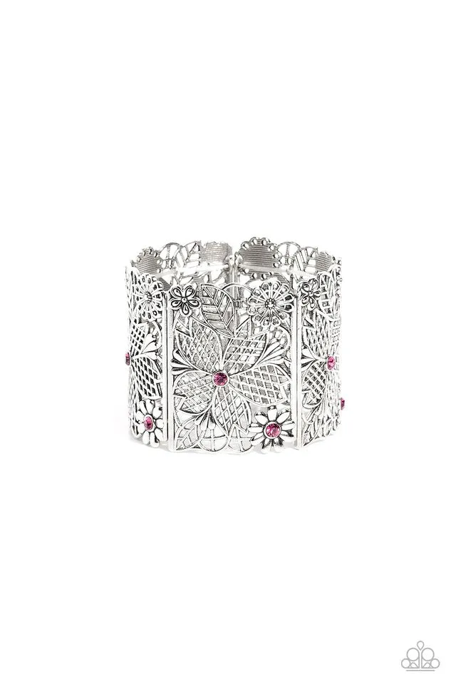 Paparazzi Bracelet ~ Garden City - Pink