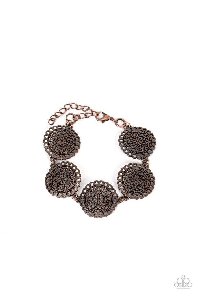 Paparazzi Bracelet ~ Garden Gate Glamour - Copper