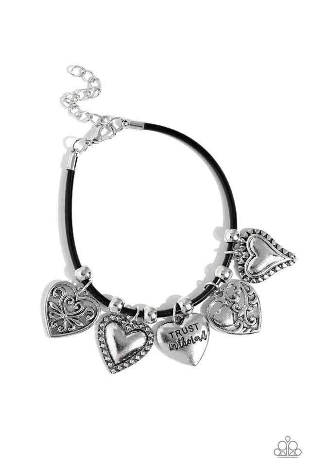 Paparazzi Bracelet ~ Totally Trusting - Black