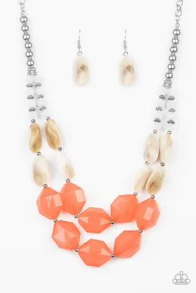 Paparazzi Seacoast Sunset - Orange Necklace