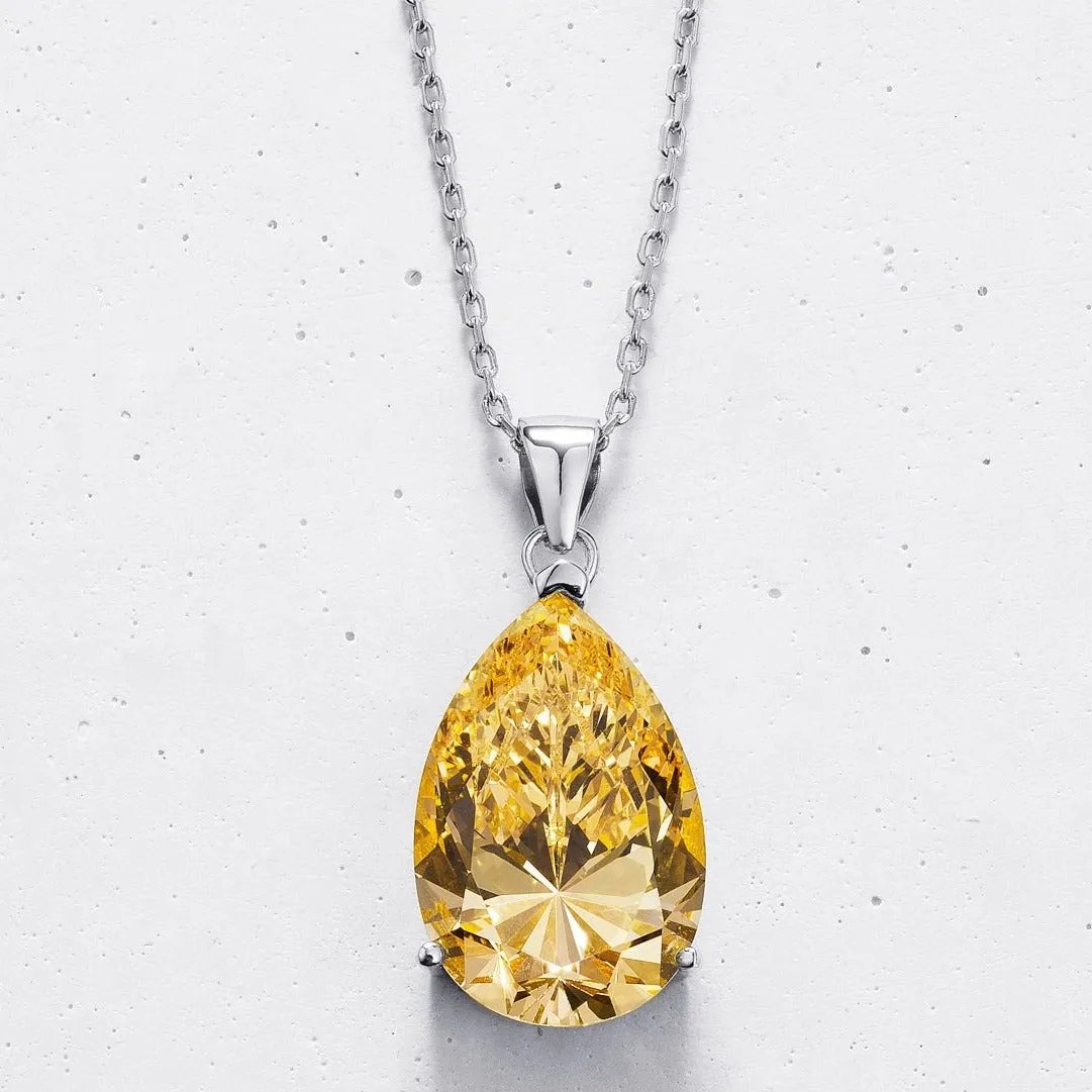 Pear-cut Pendant Necklace | Colours