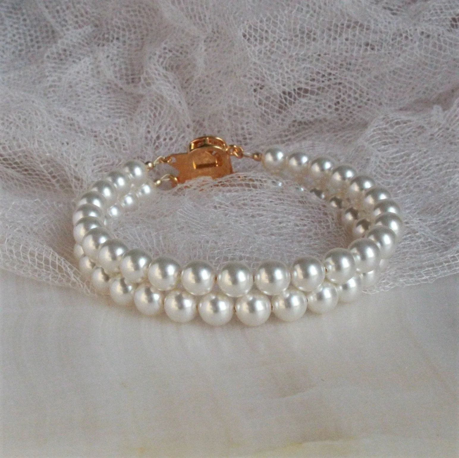 Pearl Double Strand Bracelet