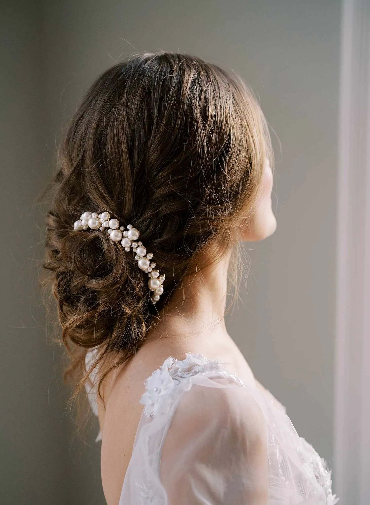 Pearl droplets hair comb - Style #2423